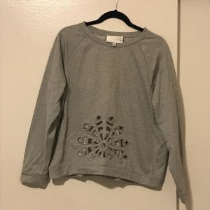 JOA Cutout Medallion Sweatshirt